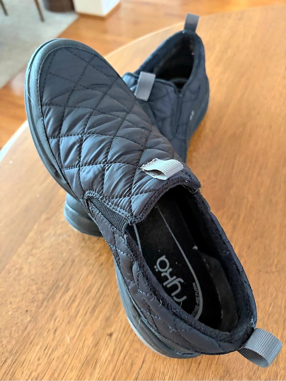 Ryka Pursuit Quilted Slip-On Women's Sneakers in Black 9 - Picture 3 of 5
